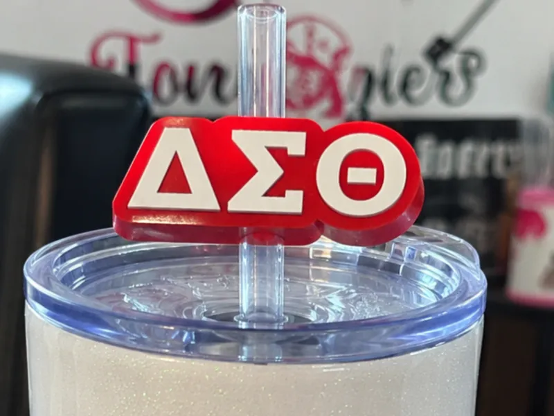 Delta Sigma Theta Straw Topper
