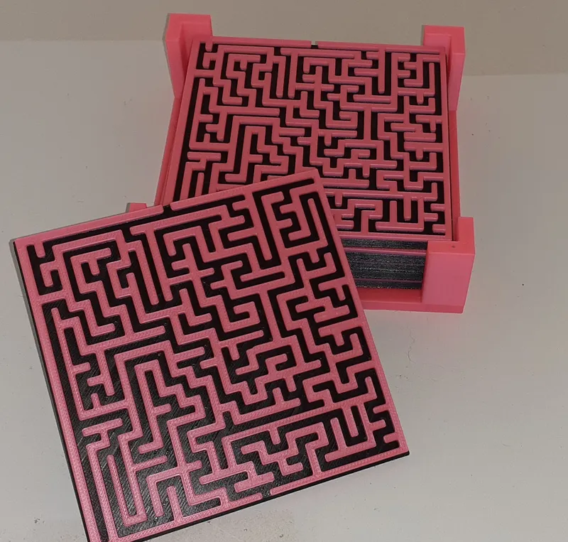 Square Maze Coaster with holder