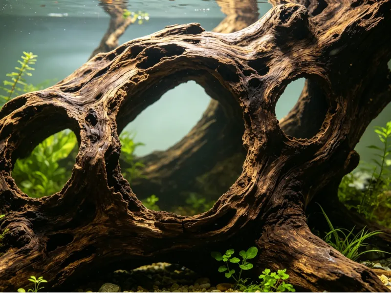 鱼缸造景 微景观造景 枯木树洞 幼鱼/爬宠躲避屋