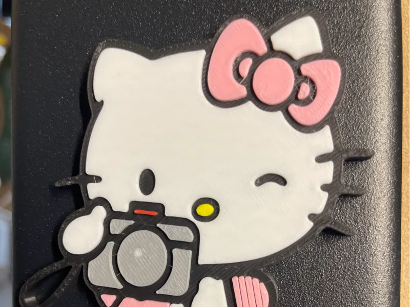 Hello kitty taking pics
