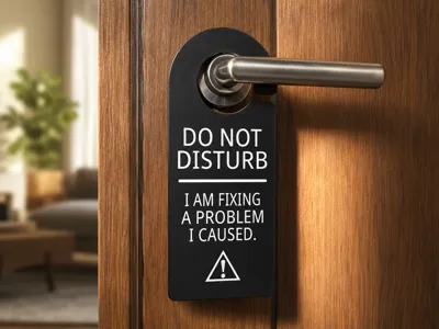 Do Not Disturb Door Hanger - Funny Sign