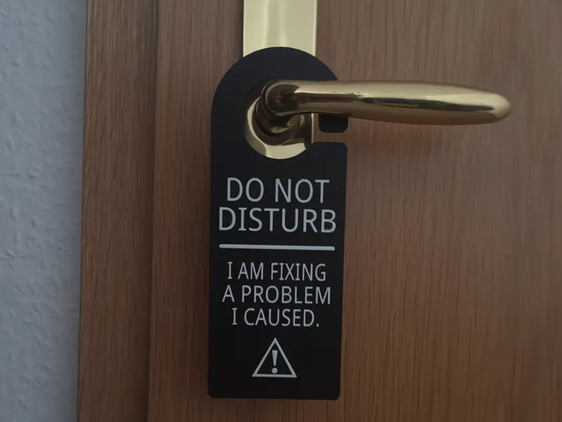 Do Not Disturb Door Hanger - Funny Sign