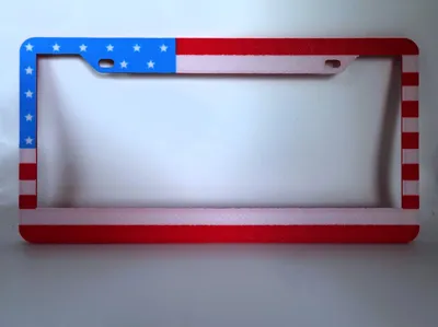 US Flag Car License Plate Frame