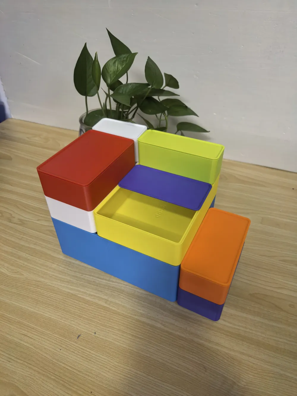 Fully Customizable Stackable Box (with lid) - Length, Width, Height, and Rounded Corners ...