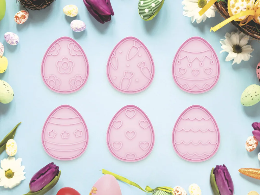 Easter Egg Cookie Cutter with Stars - 3 sizes - Free 3D Print Model ...