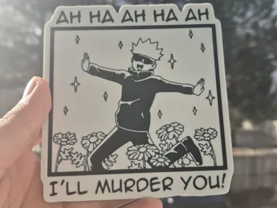 Gojo I Will Murder You Wall Art