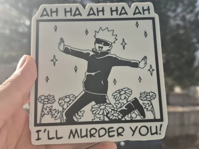 Gojo I Will Murder You Wall Art