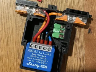Shelly 1 mini din rail TE housing