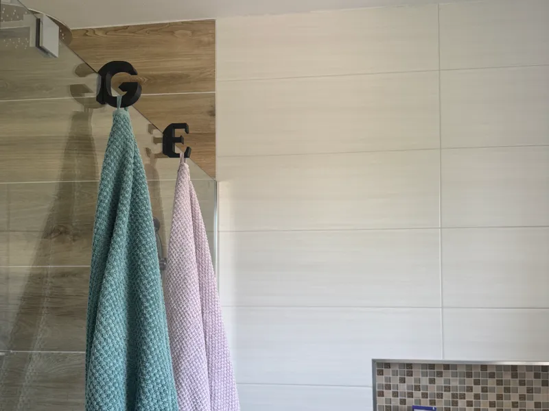 Shower Wall Hook Letter "E"