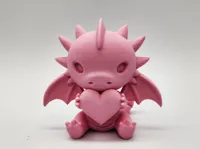 Petit dragon assis avec un cœur — photo 1