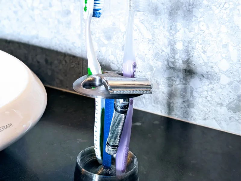 Modular Quad Toothbrush Razor Makeup Holder Stand