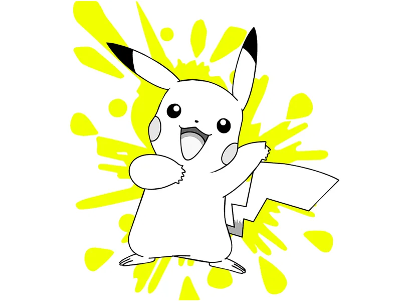 Pikachu Color Pop HueForge 200x200 Pokémon