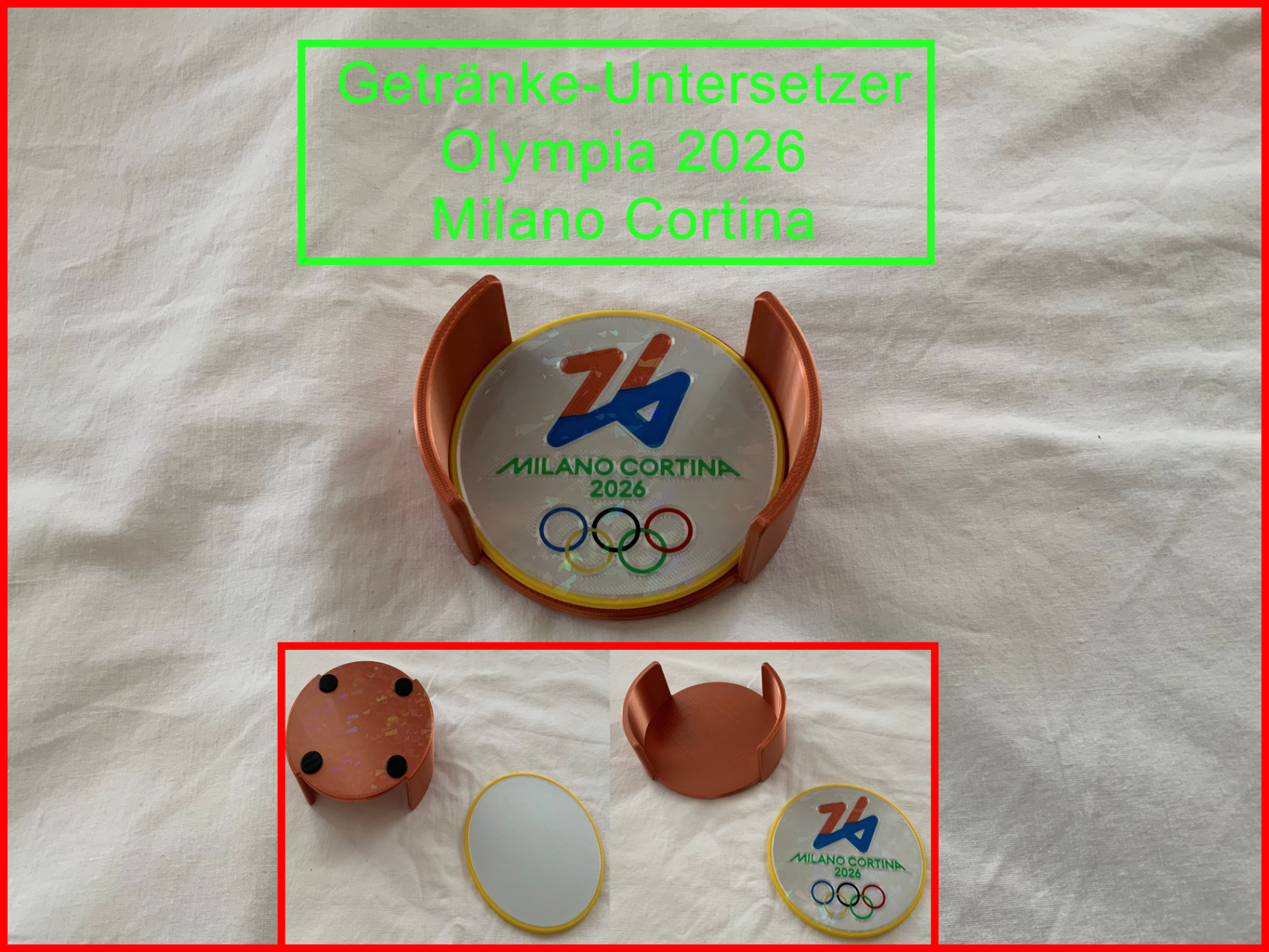 Getränke-Untersetzer -Drinks coasters Olympia 2026