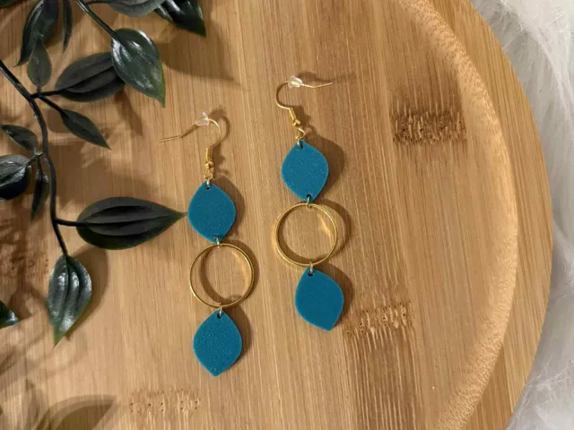 Boucles d'oreilles forme feuille