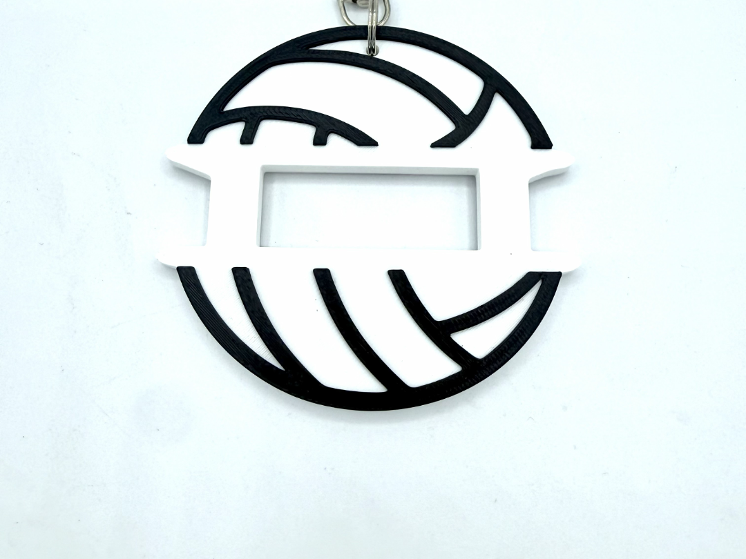 Volleyball: Hair Tie Holder Bag Tag - 1