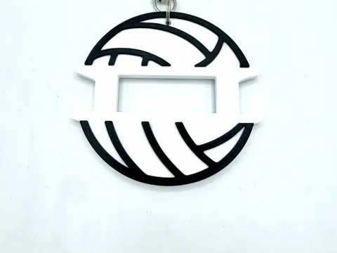 Accesorio para sujetar ligas de cabello: Volleyball: Hair Tie Holder Bag Tag — referencia de MakerWorld