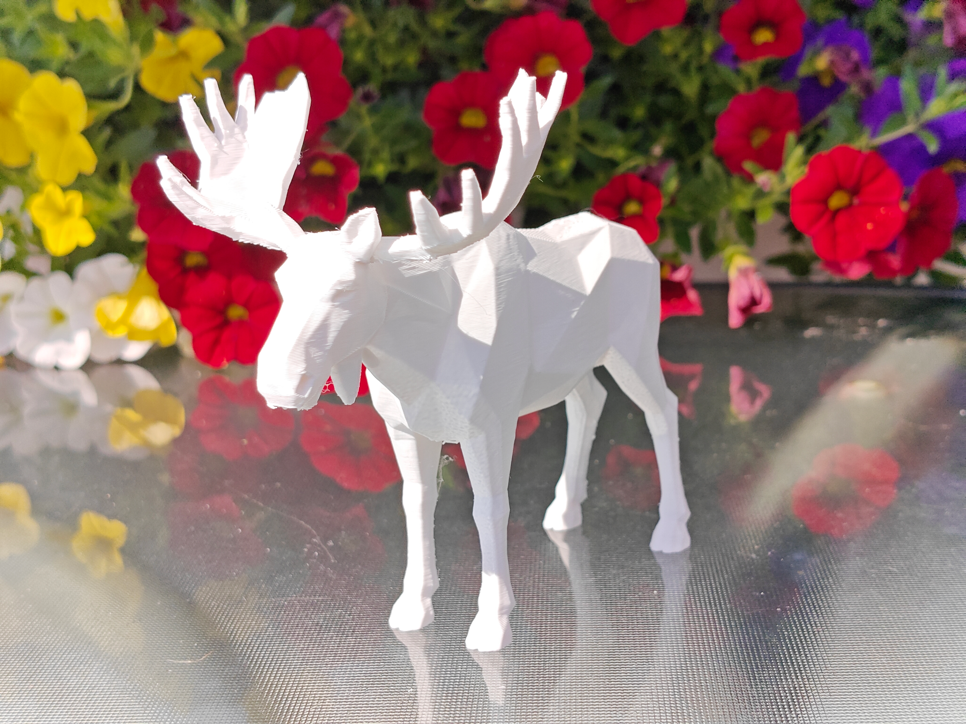 Geometric Low Poly Moose Figurine