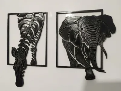 Elefant. Wall panel