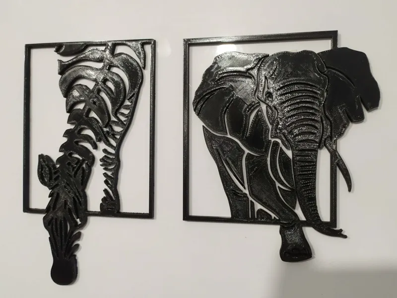 Elefant. Wall panel