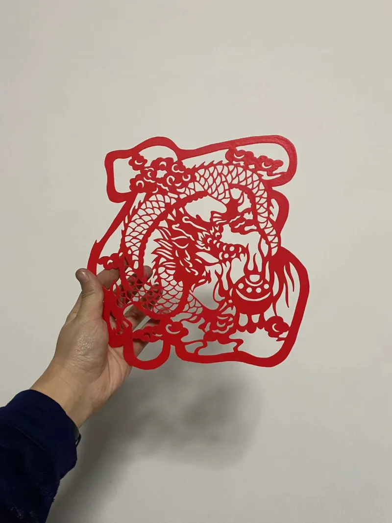过年福字龙年窗花