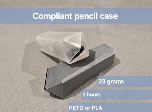 origami inspired pencil case (compliant mechanism)