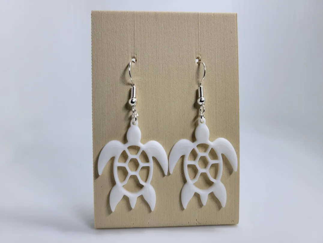 sea turtle earrings view 2