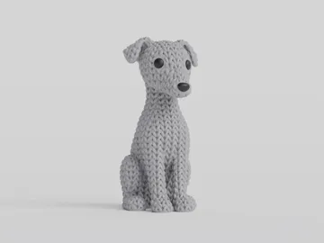 Accesorio para impresora 3D: Knitted Greyhound Dog — vista de referencia 5