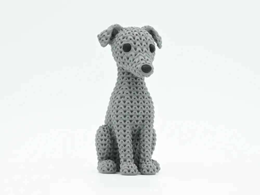 Accesorio para impresora 3D: Knitted Greyhound Dog. Referencia del modelo original.