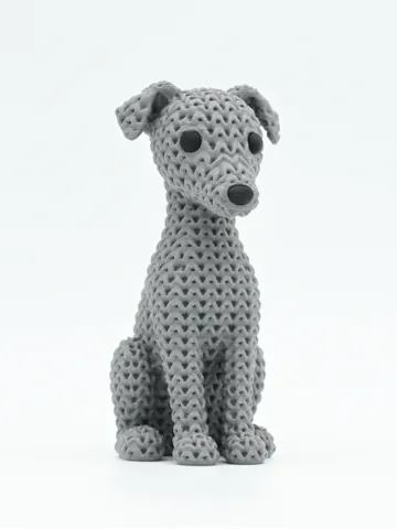 Accesorio para impresora 3D: Knitted Greyhound Dog — vista de referencia 2