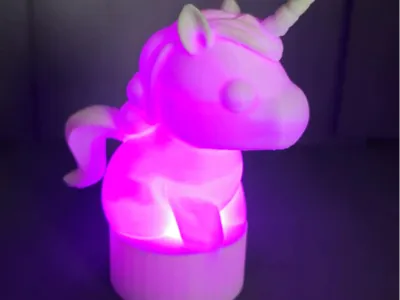 Unicorn Night Light (Single Color Print)