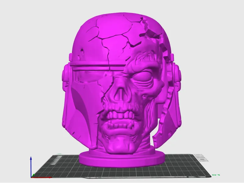 Mandalorian Zombie Bust with Broken Helmet