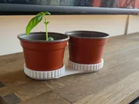 Soucoupe double pour pots de fleurs — photo 1