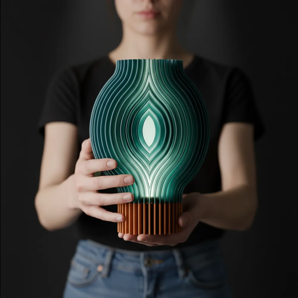 Flowing Lamp. Modern Design - Free 3D Print Model - MakerWorld