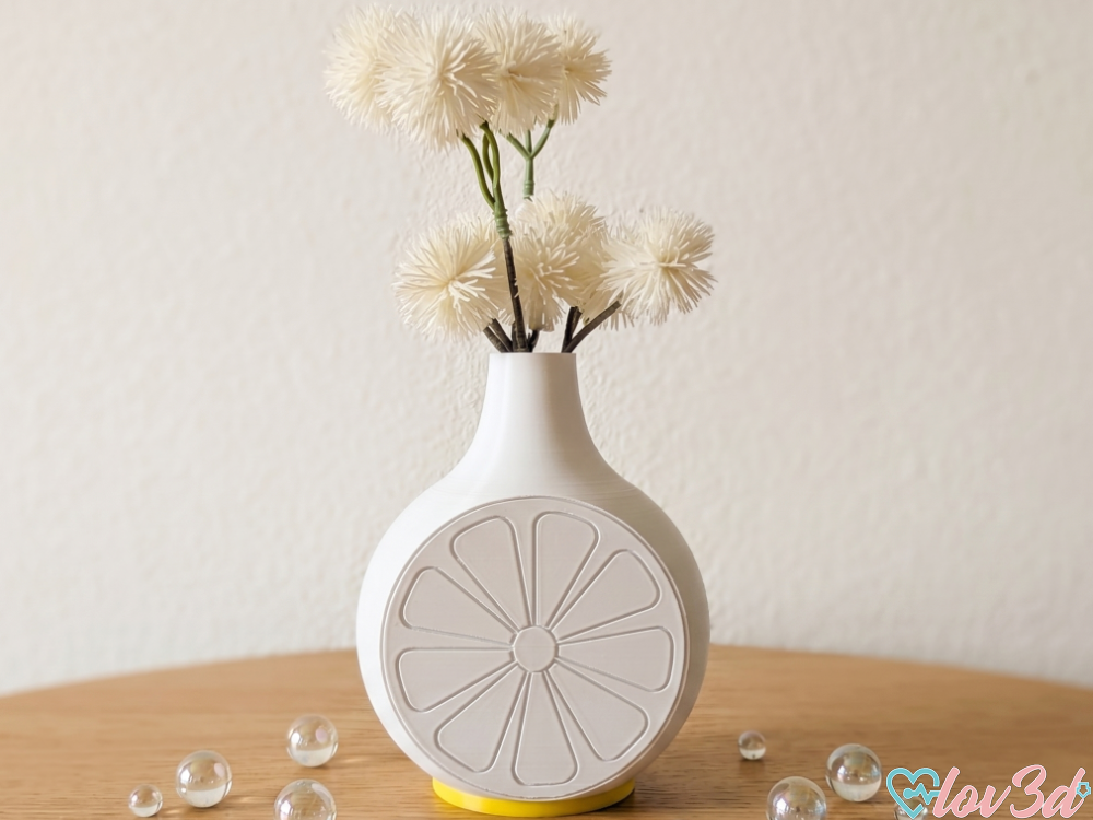 Minimalist Summer Citrus Slice Decorative Vase