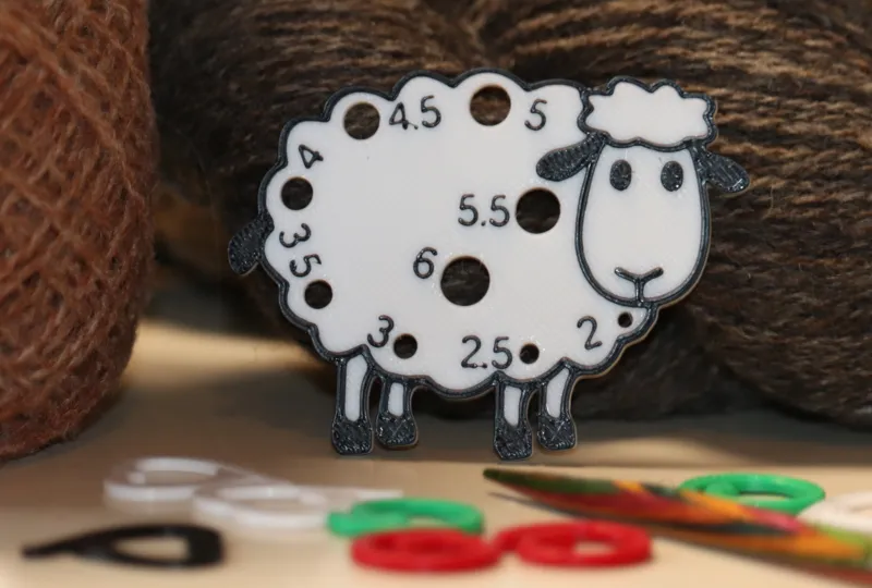 Sheep knitting size tool 2 - 6 mm