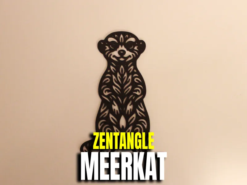 Zentangle Meerkat | Wall art