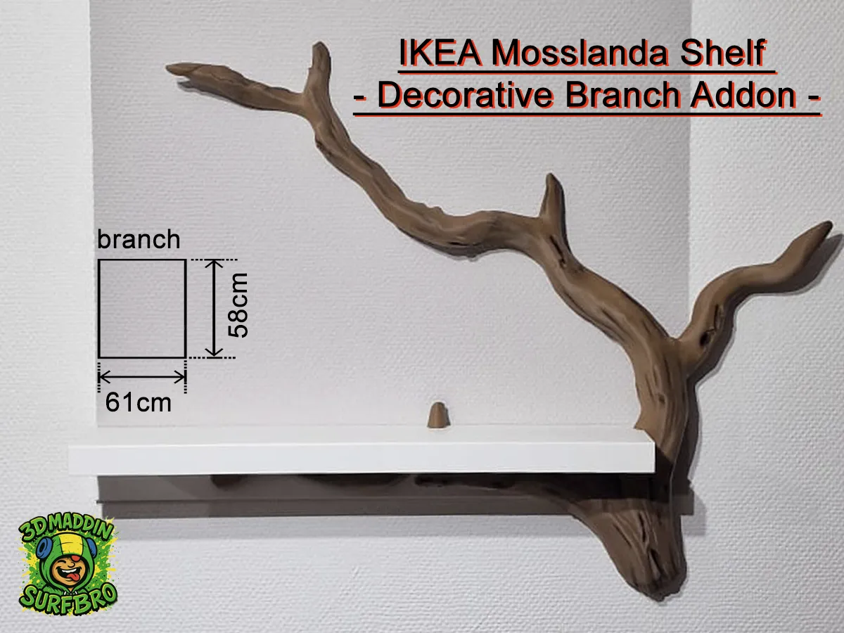 Branche décorative pour étagère IKEA Mosslanda