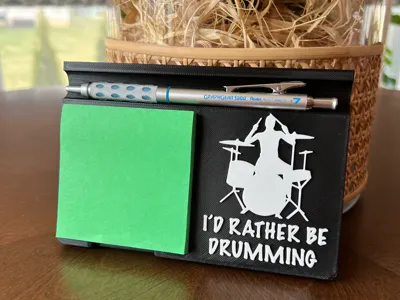 Gift for Drummer Post-It Note Holder