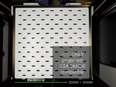320mm*305mm IKEA Skadis compatible pegboard