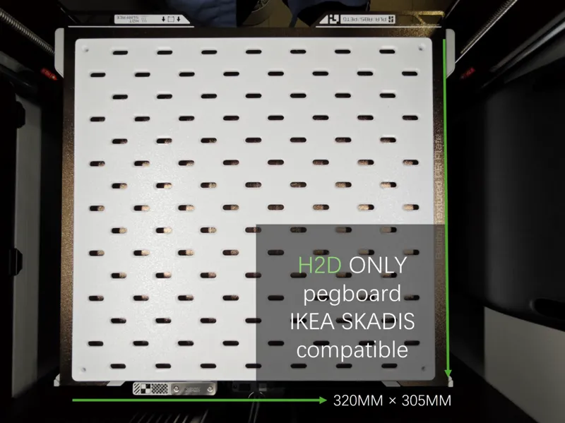 320mm*305mm IKEA Skadis compatible pegboard