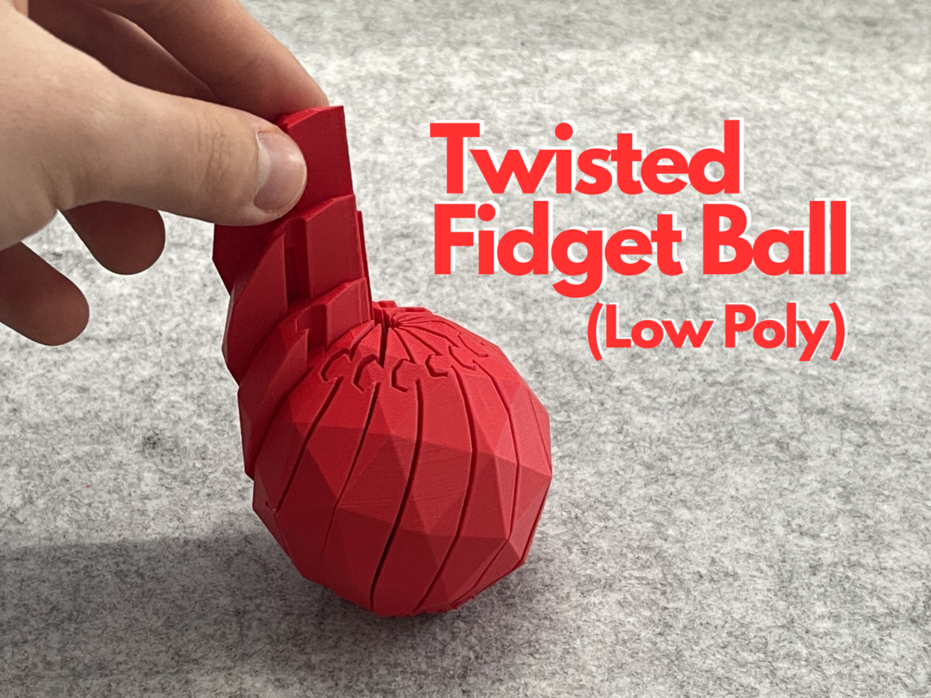 Twisted Fidget Ball Low Poly