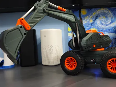 CyberBrick 4X4 Unmanned Wheeled Excavator