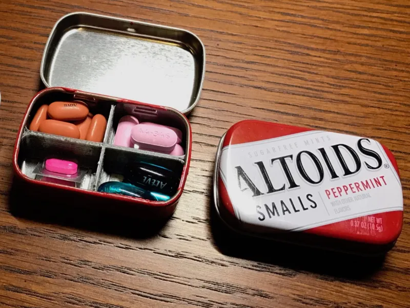 Altoids Smalls Tin Four Section Divider