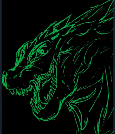 Godzilla Sketch Easy 2 Color Hueforge
