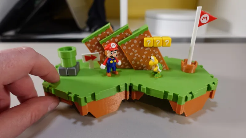 Miniature Mario Playset - With Mario and Koopa Troopa Characters