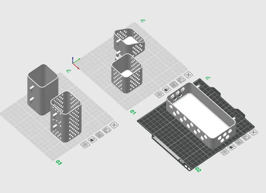 Miniatura 1 do modelo 3D 洞洞板收纳盒（宜家洞洞板配件）