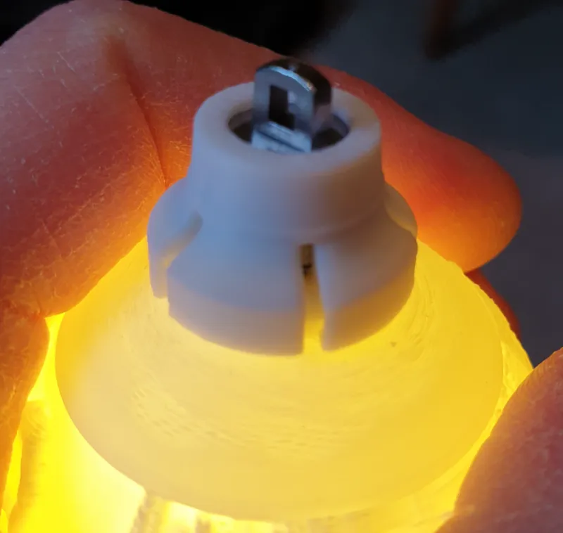 Lithophane Bauble LED safety clasp