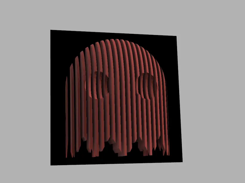 Pacman Ghost layered sculpture