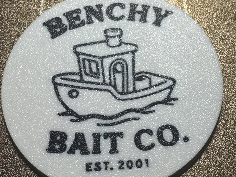 Benchy Bait co. coaster