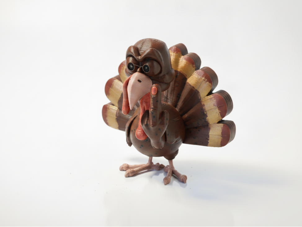 FU Grumpy Turkey Figurine Animal 3D Printable